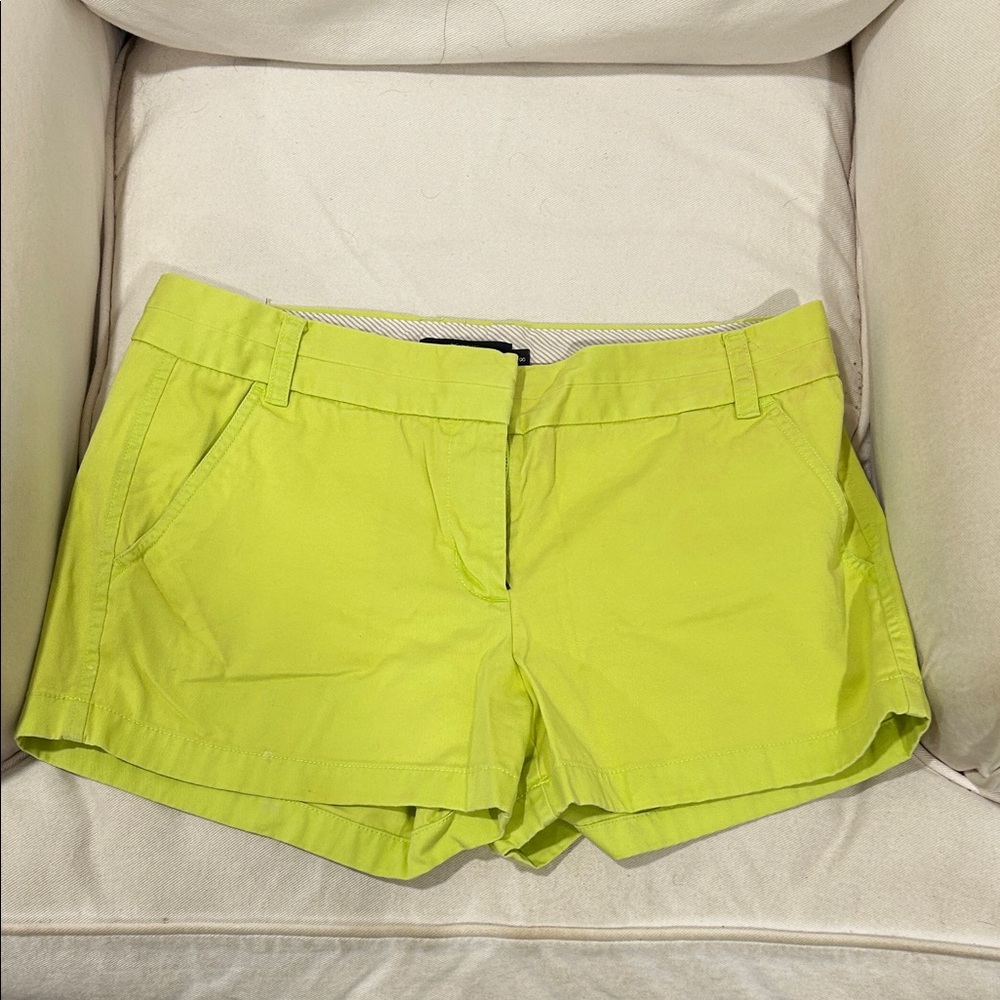 J. Crew Women's Bright Lime Shorts